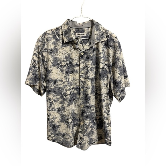Tommy Bahama Men's The Mirragio IslandZone Floral Silk Blend Tropical Shirt SZ L - Picture 2 of 8